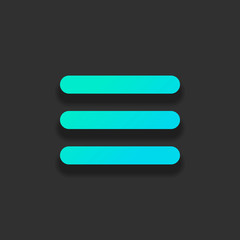 Obraz premium Hamburger menu. Web icon. Colorful logo concept with soft shadow