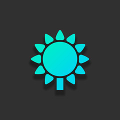 Sunflower, plant. Nature icon. Colorful logo concept with soft s