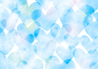 ハート キラキラ 背景 水色 Wall Mural Wallpaper Murals メガネ