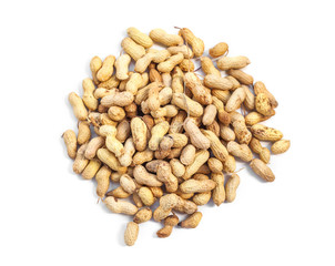 Round shaped Inshell peanuts heap