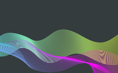 Elegant abstract smooth swoosh speed Colorful gradient wave modern stream background. Vector illustration