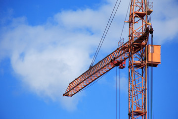 Construction Crane Against Blue Sky
