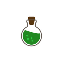Magic potion vector icon isolated on white background