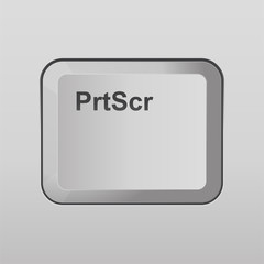 Print screen keyboard button vector illustration.