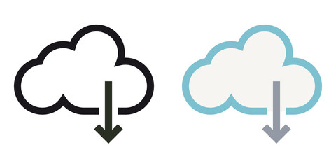 simply cloud storage minimal vector icon