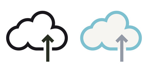 simply cloud storage minimal vector icon