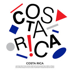 Set of country name with geometric elements : Vector Illustration