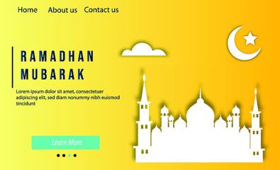 template the mosque with shadow