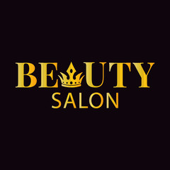 Logo template for a beauty salon. Vector illustration.