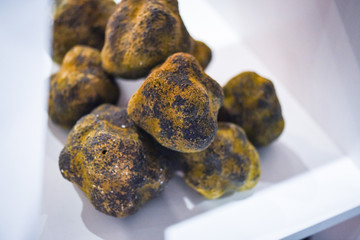 fresh truffles close up view