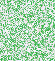 Hydrangea inspired seamless pattern.  Highly detailed vector, flower petals with pastel colors. 