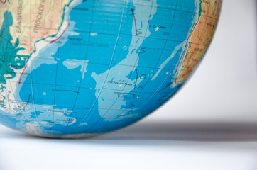 Pacific Ocean on the globe. © Юра Касянчик
