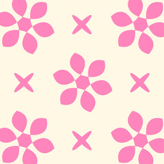 Geometric chekered abstract decorative  vector pattern. Vector geometrical mosaic tiles seamless background with ornament.