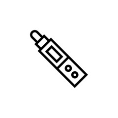 Vaporizer vector icon in outline, linear style isolated on white background