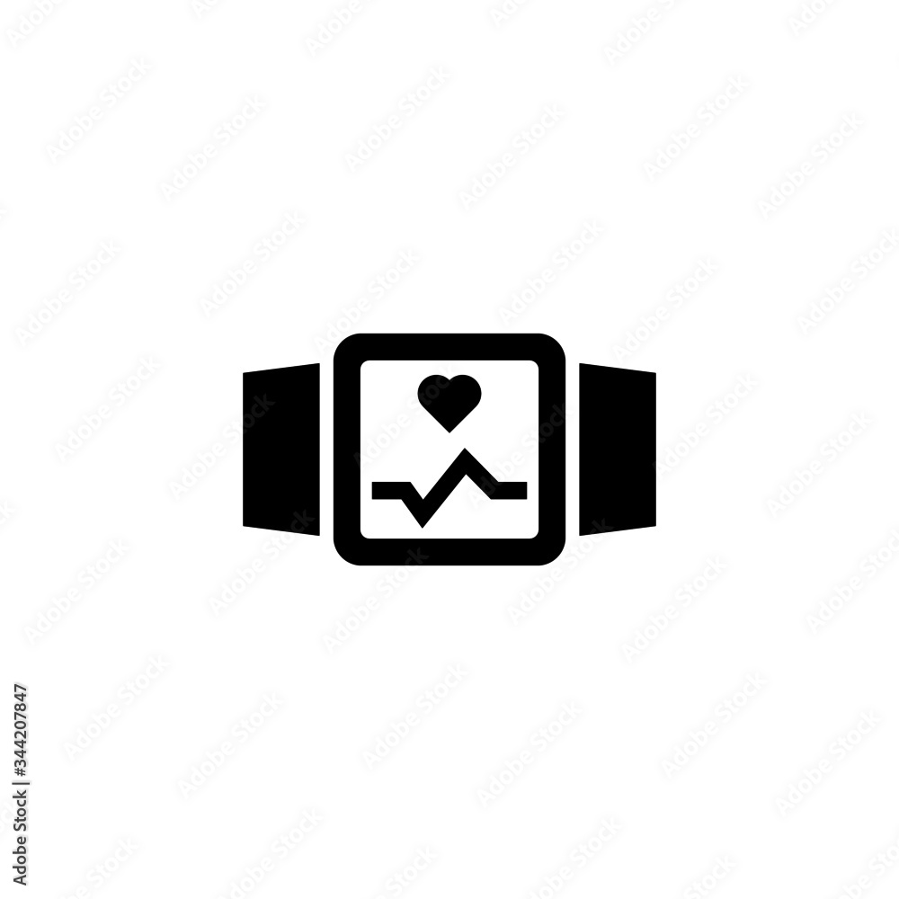 Poster activity tracker vector icon in black solid style isolated on white background