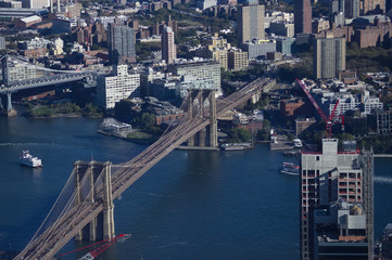 Fototapeta na wymiar New York City, view on the Brooklyn Bridge