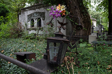 Fototapeta na wymiar Belu, cimetière orthodoxe de Bucarest, Roumanie 