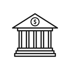 bank vector icon, bank symbol