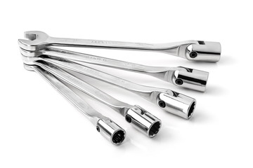 .Professional tool for car repair and maintenance isolated on a white background.