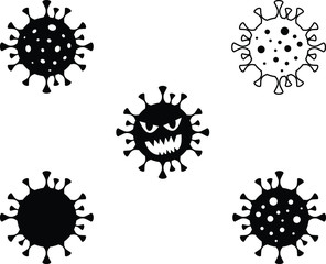 coronavirus virus icon symbol vector eps 10