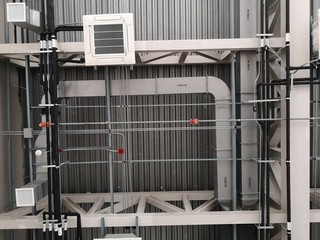 Factory roof that installed engineering system