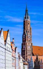 historic facades in Landshut - bavaria