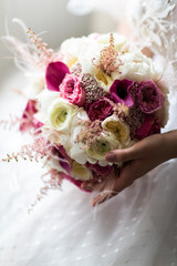 The bouquet of the bride, closeup