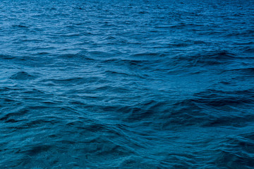 Blue ocean water with waves background ,Perfect water surface 
