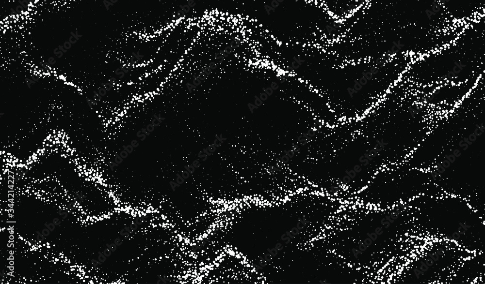 Aufkleber Dotted surface made with Generative art algorithm - Perlin gradient simplex noise for texture synthesis. Isotropic continuous texture.