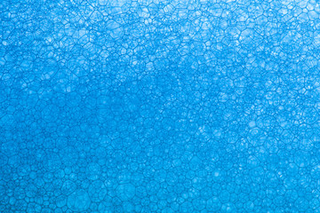Blue bubbles abstract ,Water Abstract Macro Foam Background,Illustration of blue bubbles of different sizes 
