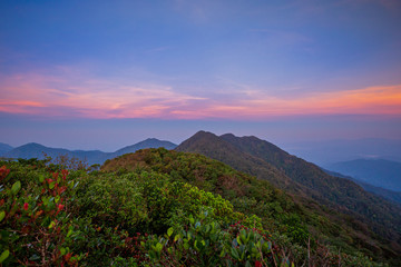 Obraz premium Mountain National Park's landscape and sky in Thailand. ,Mountain landscape