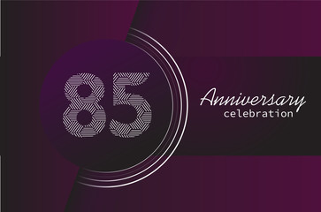 85 years anniversary celebration logo vector template design 
