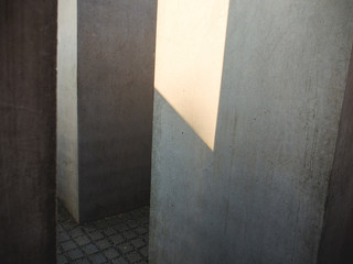 concrete geometrical cubes with shadows