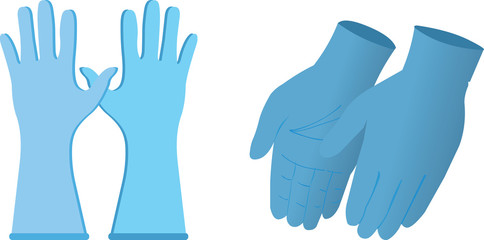 Vector Image of Disposable Surgical Gloves, a Personal Protective Equipment
