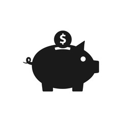 piggy bank vector icon in trendy flat design