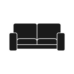 sofa icon, line art sofa icon in trendy flat style