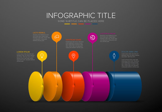 Layers Dark Infographic Layout