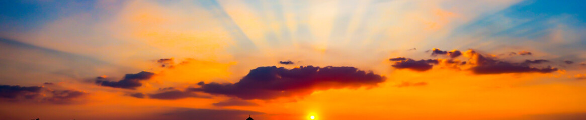 Panorama of the scenery is very beautiful on Sunset.The most beautiful view in the evening, a place to relax on holidays,
Fresh air.