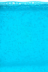Blue water liquid bubble background with bubbles