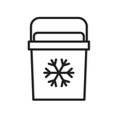 handheld cooling box icon- vector illustration