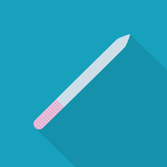 glass nail file icon- vector illustration