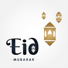 Naklejka premium Eid Mubarak Vector Design Illustration