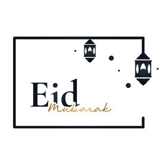 Naklejka premium Eid Mubarak Vector Design Illustration