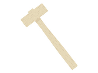木製の金槌のイラスト