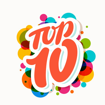 Top 10. Vector Icon. Hand-drawn Vector Illustration.