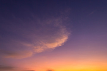 sunset sky with clouds