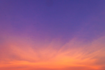 sunset sky in the evening on twilight background, dusk sky