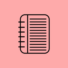 Paper with outline icon vector.Symbol, logo illustration. Pixel perfect vector graphics