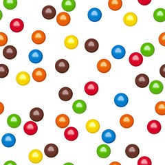 vector seamless background with colorful mm candies