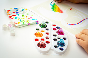 colorful watercolor painting home drawing